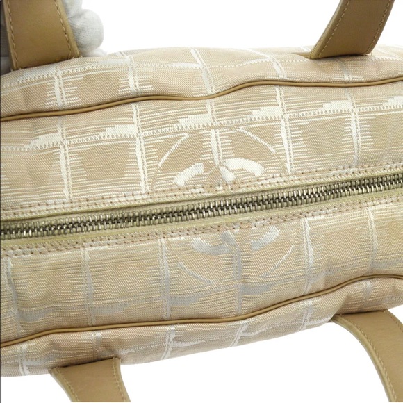 Chanel CC Travel Line Beige Nylon Handbag - Picture 7 of 12